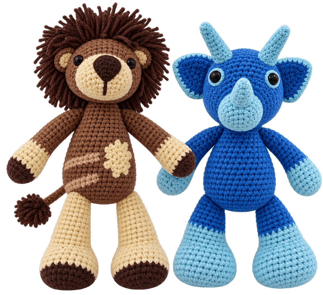 Lion & Blue Rhino